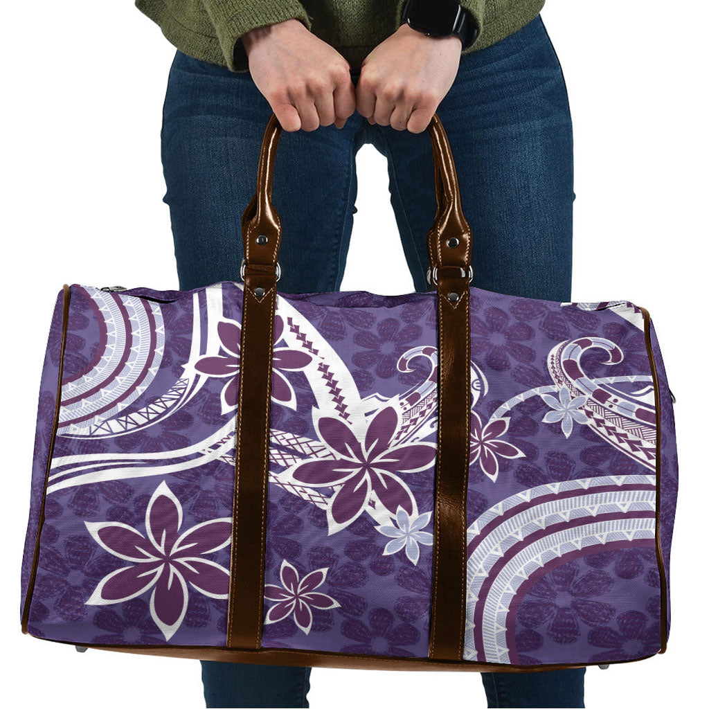 Hawaii Pupuala Plumeria Purple Travel Bag Polynesian Pattern LT01 Purple - Polynesian Pride