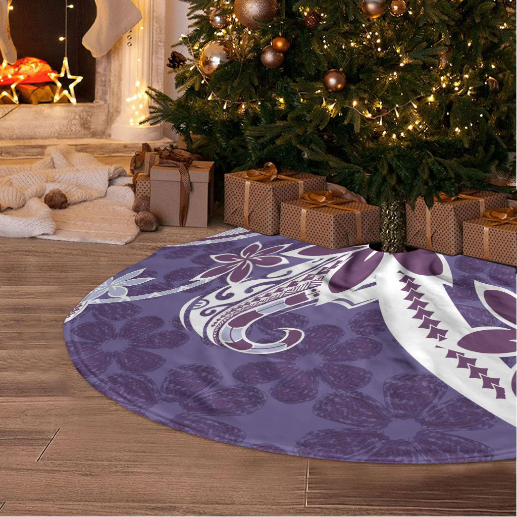 Hawaii Pupuala Plumeria Purple Tree Skirt Polynesian Pattern LT01 - Polynesian Pride