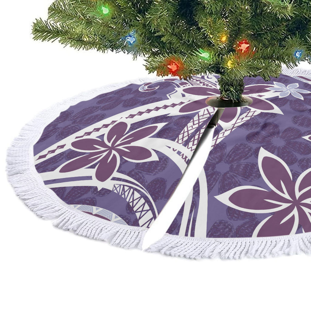 Hawaii Pupuala Plumeria Purple Tree Skirt Polynesian Pattern LT01 - Polynesian Pride