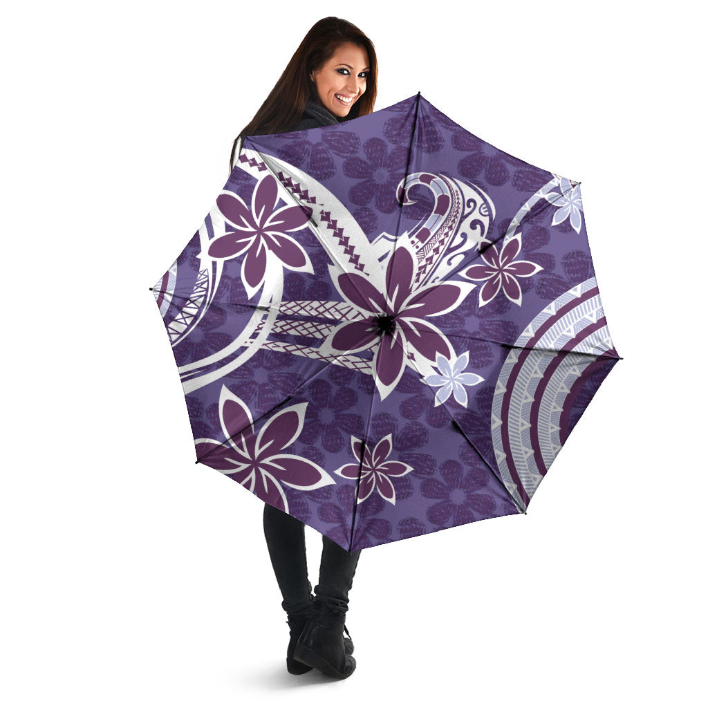 Hawaii Pupuala Plumeria Purple Umbrella Polynesian Pattern LT01 - Polynesian Pride