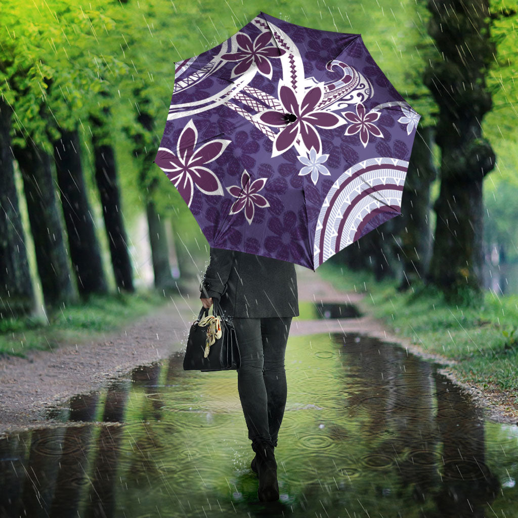 Hawaii Pupuala Plumeria Purple Umbrella Polynesian Pattern LT01 - Polynesian Pride
