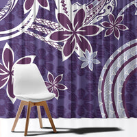 Hawaii Pupuala Plumeria Purple Window Curtain Polynesian Pattern LT01 - Polynesian Pride