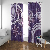 Hawaii Pupuala Plumeria Purple Window Curtain Polynesian Pattern LT01 With Grommets Purple - Polynesian Pride