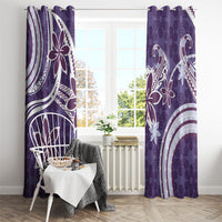 Hawaii Pupuala Plumeria Purple Window Curtain Polynesian Pattern LT01 - Polynesian Pride