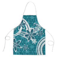 Hawaii Pupuala Plumeria Teal Apron Polynesian Pattern LT01 Teal - Polynesian Pride