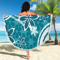 Hawaii Pupuala Plumeria Teal Beach Blanket Polynesian Pattern LT01 - Polynesian Pride