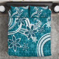 Hawaii Pupuala Plumeria Teal Bedding Set Polynesian Pattern LT01 Teal - Polynesian Pride