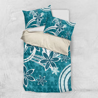 Hawaii Pupuala Plumeria Teal Bedding Set Polynesian Pattern LT01 US Twin 172cm x 218cm Teal - Polynesian Pride