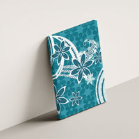 Hawaii Pupuala Plumeria Teal Canvas Wall Art Polynesian Pattern LT01 - Polynesian Pride