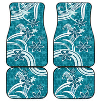 Hawaii Pupuala Plumeria Teal Car Mats Polynesian Pattern LT01 - Polynesian Pride