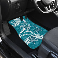 Hawaii Pupuala Plumeria Teal Car Mats Polynesian Pattern LT01 - Polynesian Pride