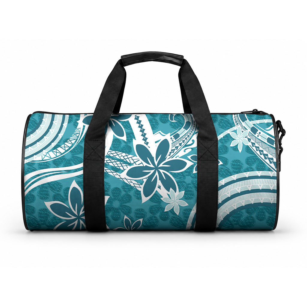 Hawaii Pupuala Plumeria Teal Duffle Bag Polynesian Pattern LT01 One size Teal - Polynesian Pride