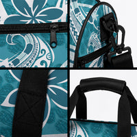 Hawaii Pupuala Plumeria Teal Duffle Bag Polynesian Pattern LT01 - Polynesian Pride
