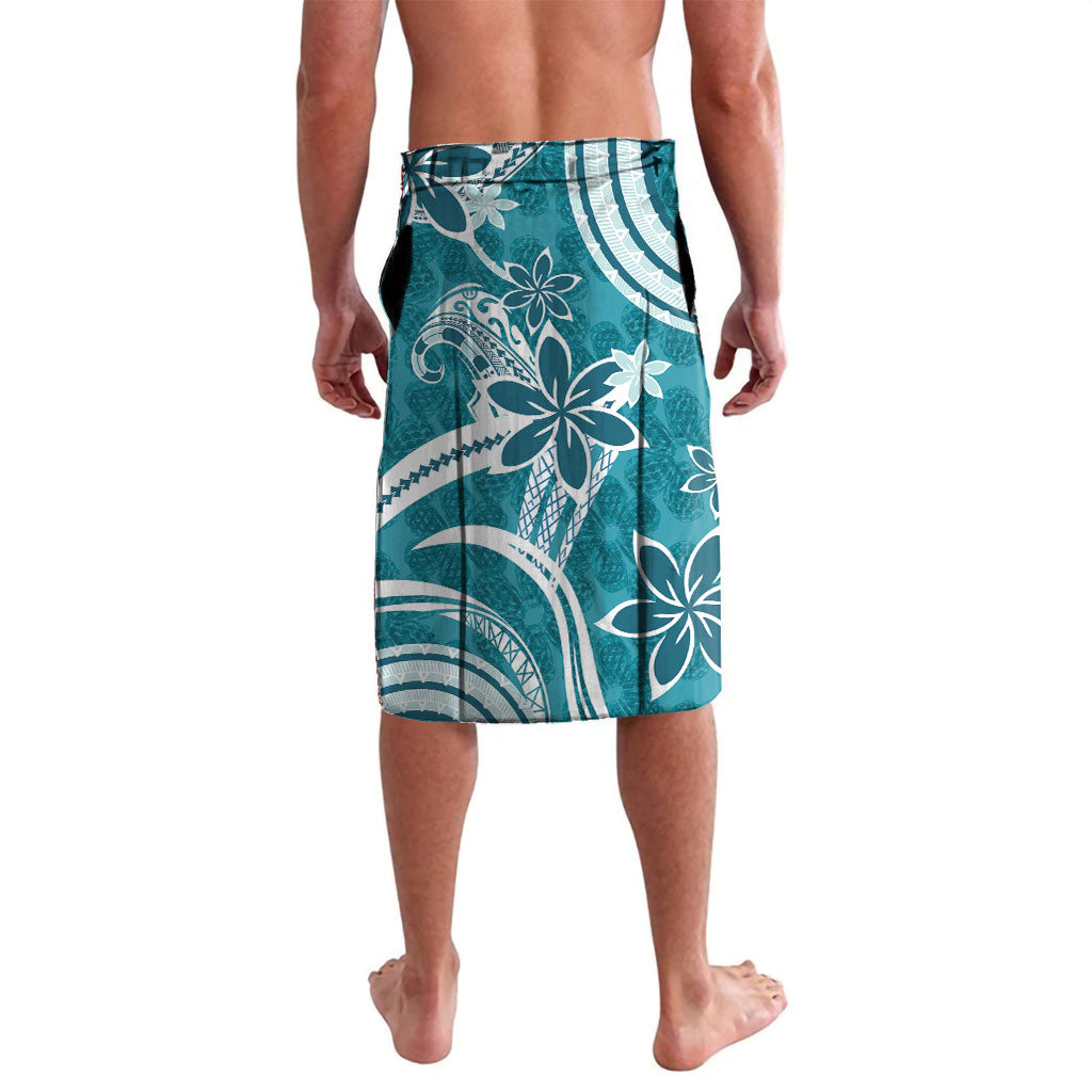 Hawaii Pupuala Plumeria Teal Lavalava Polynesian Pattern LT01 - Polynesian Pride