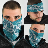 Hawaii Pupuala Plumeria Teal Neck Gaiter Polynesian Pattern LT01 - Polynesian Pride