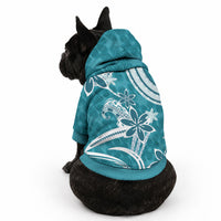 Hawaii Pupuala Plumeria Teal Pet Hoodie Polynesian Pattern LT01 - Polynesian Pride