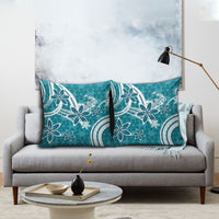 Hawaii Pupuala Plumeria Teal Pillow Cover Polynesian Pattern LT01 - Polynesian Pride
