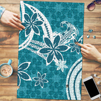 Hawaii Pupuala Plumeria Teal Puzzle Polynesian Pattern LT01 Teal - Polynesian Pride