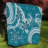 Hawaii Pupuala Plumeria Teal Quilt Polynesian Pattern LT01 - Polynesian Pride