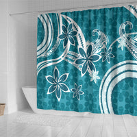 Hawaii Pupuala Plumeria Teal Shower Curtain Polynesian Pattern LT01 - Polynesian Pride