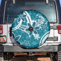 Hawaii Pupuala Plumeria Teal Spare Tire Cover Polynesian Pattern LT01 Teal - Polynesian Pride