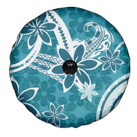 Hawaii Pupuala Plumeria Teal Spare Tire Cover Polynesian Pattern LT01 - Polynesian Pride
