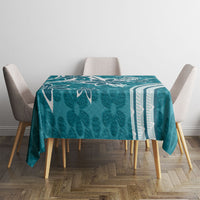 Hawaii Pupuala Plumeria Teal Tablecloth Polynesian Pattern LT01 - Polynesian Pride