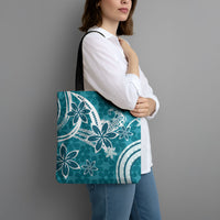 Hawaii Pupuala Plumeria Teal Tote Bag Polynesian Pattern LT01 - Polynesian Pride