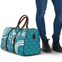 Hawaii Pupuala Plumeria Teal Travel Bag Polynesian Pattern LT01 - Polynesian Pride