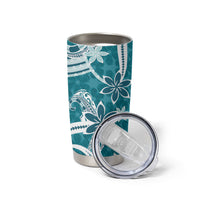 Hawaii Pupuala Plumeria Teal Tumbler Cup Polynesian Pattern LT01 - Polynesian Pride
