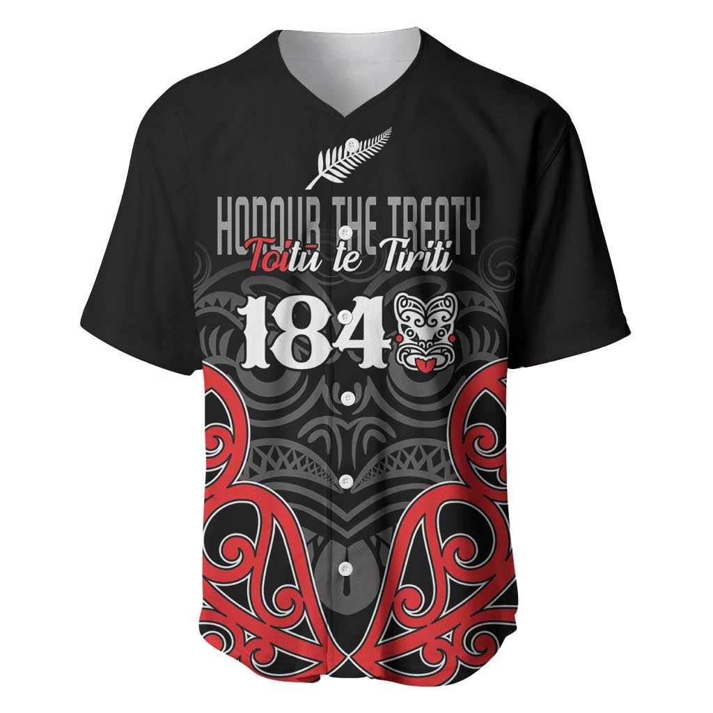 Toitu Te Tiriti 1840 Aotearoa Baseball Jersey Stand Together Stand Stronger LT01 Black - Polynesian Pride