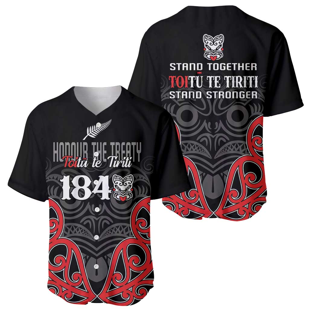 Toitu Te Tiriti 1840 Aotearoa Baseball Jersey Stand Together Stand Stronger LT01 - Polynesian Pride