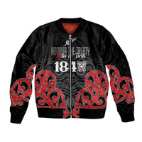 Toitu Te Tiriti 1840 Aotearoa Bomber Jacket Stand Together Stand Stronger LT01 Unisex Black - Polynesian Pride