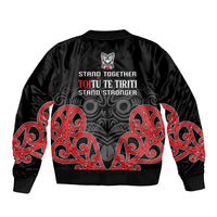 Toitu Te Tiriti 1840 Aotearoa Bomber Jacket Stand Together Stand Stronger LT01 - Polynesian Pride