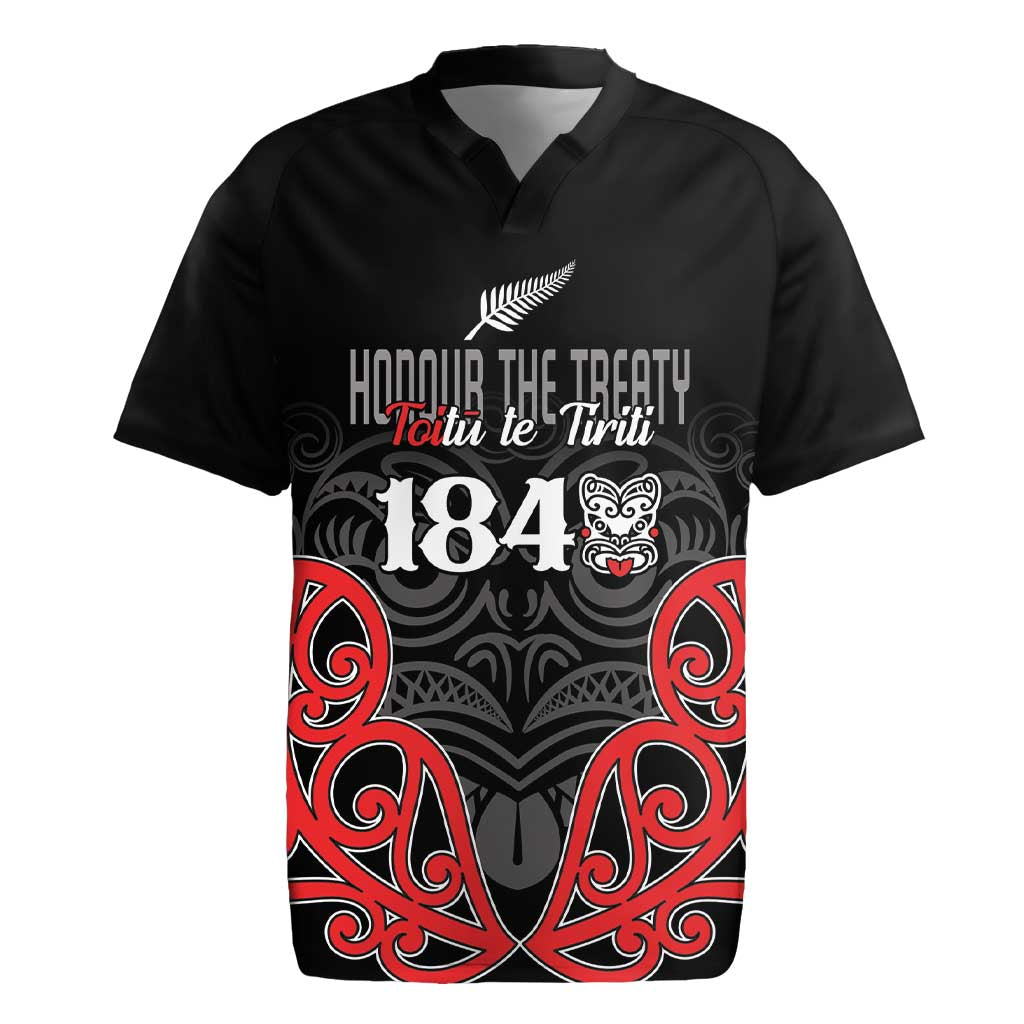 Toitu Te Tiriti 1840 Aotearoa Rugby Jersey Stand Together Stand Stronger LT01 Black - Polynesian Pride