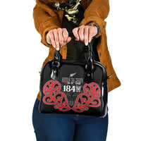 Toitu Te Tiriti 1840 Aotearoa Shoulder Handbag Stand Together Stand Stronger LT01 One Size Black - Polynesian Pride