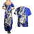 Polynesian Valentine Couples Matching Summer Maxi Dress and Hawaiian Shirt Couple Floral Unique Blue Version LT01 - Polynesian Pride