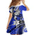 Polynesian Valentine Family Matching Long Sleeve Bodycon Dress and Hawaiian Shirt Couple Floral Unique Blue Version LT01 - Polynesian Pride