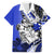 Polynesian Valentine Family Matching Off Shoulder Maxi Dress and Hawaiian Shirt Couple Floral Unique Blue Version LT01 Dad's Shirt - Short Sleeve Blue - Polynesian Pride