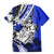 Polynesian Valentine Family Matching Short Sleeve Bodycon Dress and Hawaiian Shirt Couple Floral Unique Blue Version LT01 - Polynesian Pride