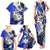 Polynesian Valentine Family Matching Tank Maxi Dress and Hawaiian Shirt Couple Floral Unique Blue Version LT01 - Polynesian Pride