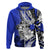 Polynesian Valentine Hoodie Couple Floral Unique Blue Version LT01 Zip Hoodie Blue - Polynesian Pride