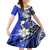 Polynesian Valentine Kid Short Sleeve Dress Couple Floral Unique Blue Version LT01 KID Blue - Polynesian Pride