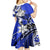 Polynesian Valentine Kid Short Sleeve Dress Couple Floral Unique Blue Version LT01 - Polynesian Pride