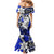 Polynesian Valentine Mermaid Dress Couple Floral Unique Blue Version LT01 - Polynesian Pride