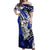 Polynesian Valentine Off Shoulder Maxi Dress Couple Floral Unique Blue Version LT01 Women Blue - Polynesian Pride