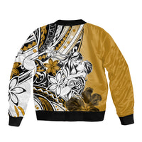 Polynesian Valentine Bomber Jacket Couple Floral Unique Gold Version LT01 - Polynesian Pride