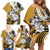 Polynesian Valentine Family Matching Off Shoulder Short Dress and Hawaiian Shirt Couple Floral Unique Gold Version LT01 - Polynesian Pride