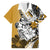 Polynesian Valentine Family Matching Off Shoulder Short Dress and Hawaiian Shirt Couple Floral Unique Gold Version LT01 Dad's Shirt - Short Sleeve Gold - Polynesian Pride