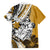 Polynesian Valentine Family Matching Off Shoulder Short Dress and Hawaiian Shirt Couple Floral Unique Gold Version LT01 - Polynesian Pride